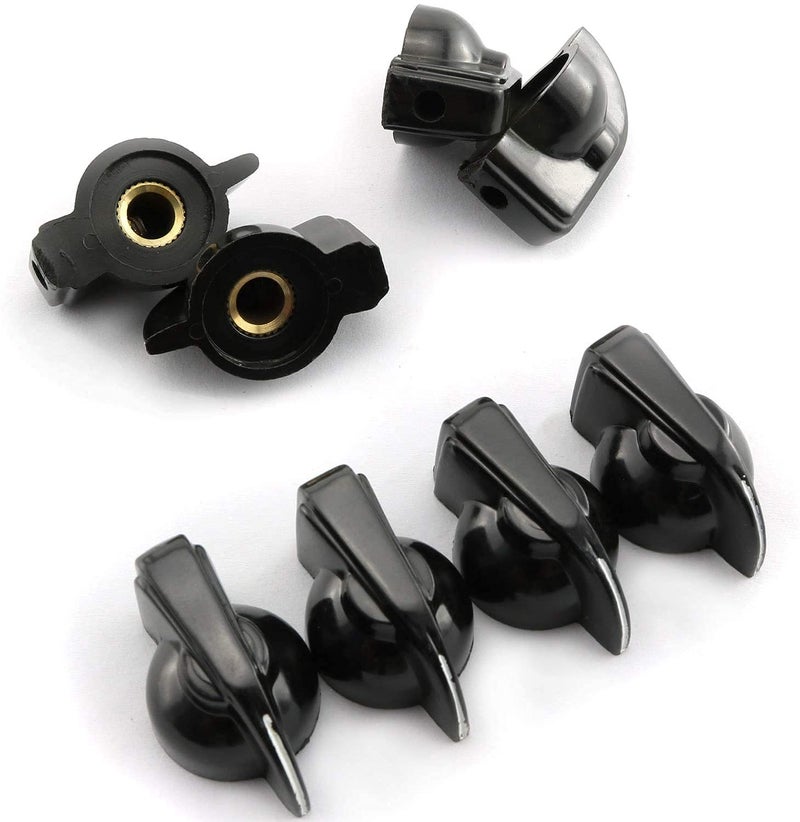 VOBRAMY Chicken Head Knob 8PCS Black Vintage Guitar Amplifier Potentiometer Knob with Set Screw - Image 2